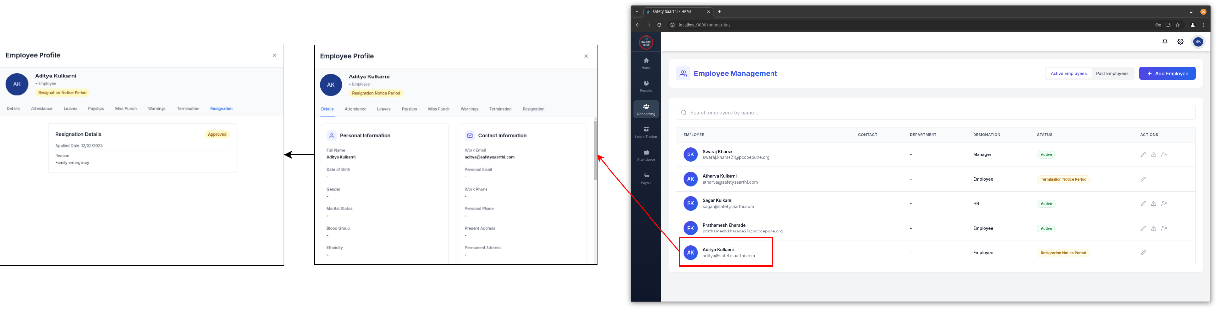 View Inidividual Resignation